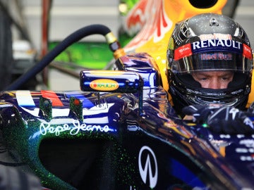 Vettel, en una sesión de clasificación