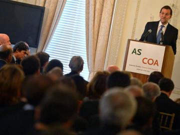 Mariano Rajoy durante la conferencia en la Asociación de las Américas en Nueva York