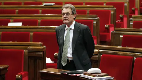 Artur Mas, en el hemiciclo catalán Artur Mas, en el hemiciclo catalán