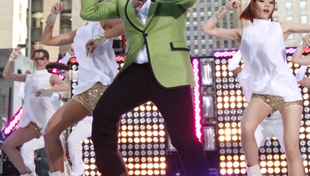 Imagen del rapero coreano Psy en un concierto.