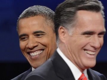 Romney y Obama, en su primer debate
