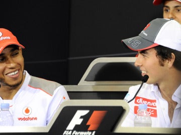 Lewis Hamilton y Sergio Pérez