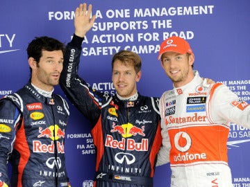 Vettel, Webber y Button en Suzuka