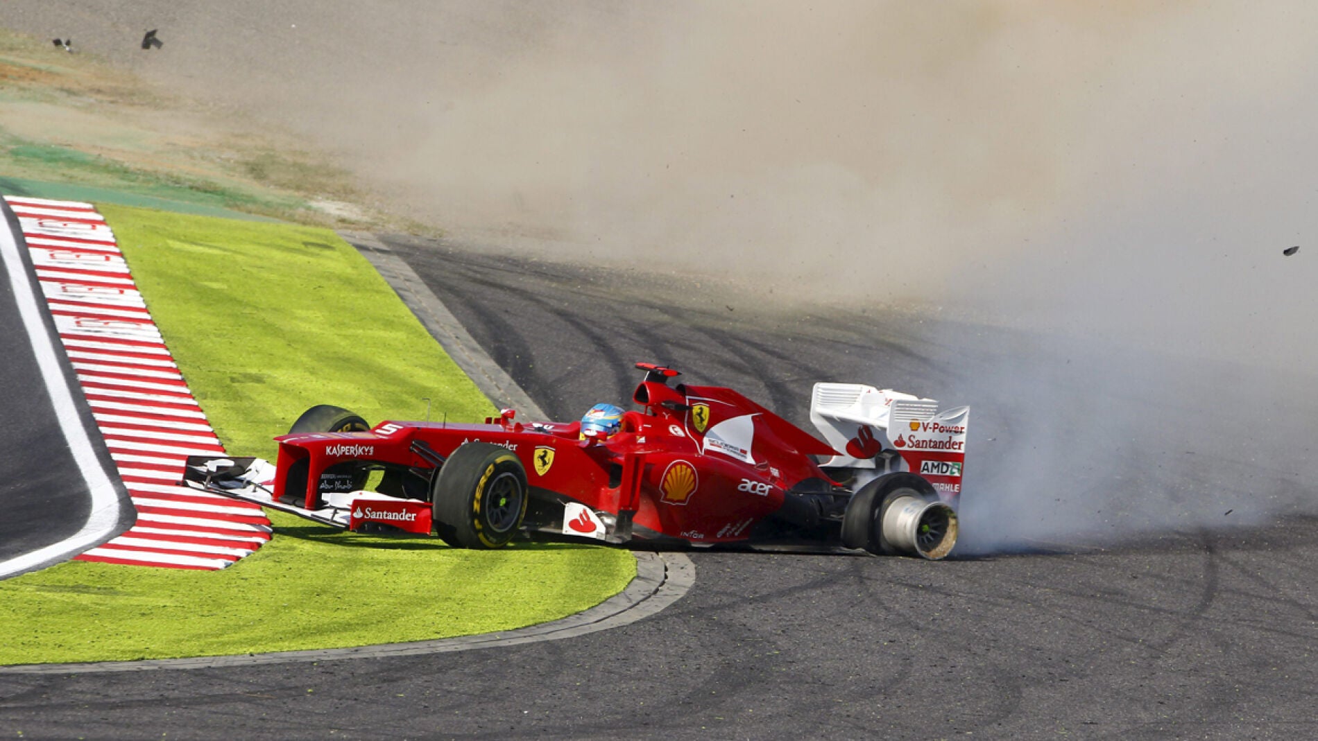 El trompo de Alonso en Suzuka
