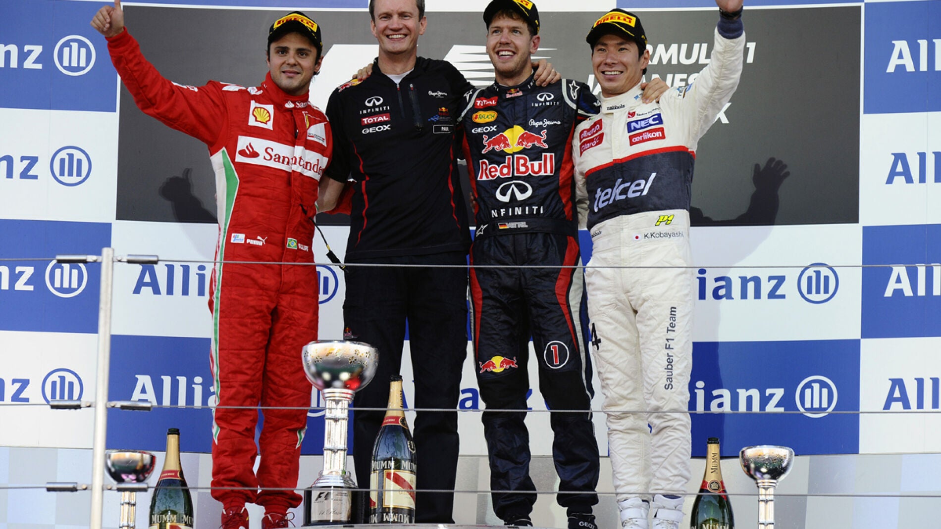 Podio del GP de Jap&oacute;n