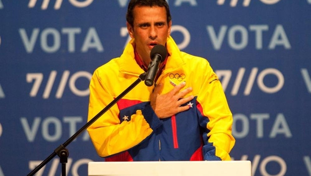 El candidato Henrique Capriles