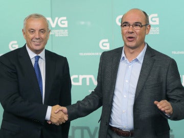Vázquez y Junquera, antes del debate televisivo