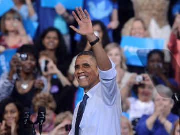 Barack Obama, durante un reciente acto en su campaña electoral