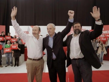 Rubalcaba acompaña a Pachi Vázquez en un acto en A Coruña