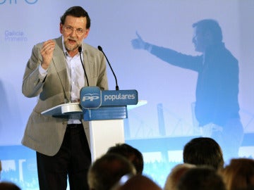 Mariano Rajoy, en As Noigas (Lugo)