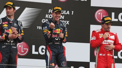 Alonso termina tercero y cede el liderato a un Vettel imparable en Corea