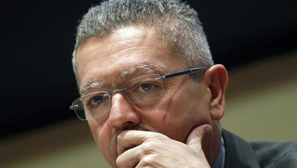 El ministro de Justicia, Alberto Ruiz Gallardón, durante el acto de clausura del Congreso