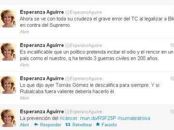 Twitter de Esperanza Aguirre