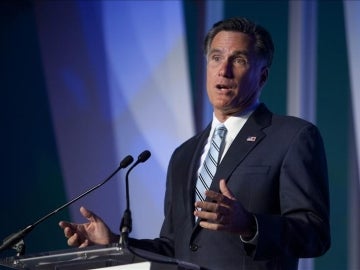 Mitt Romney durante un acto electoral.