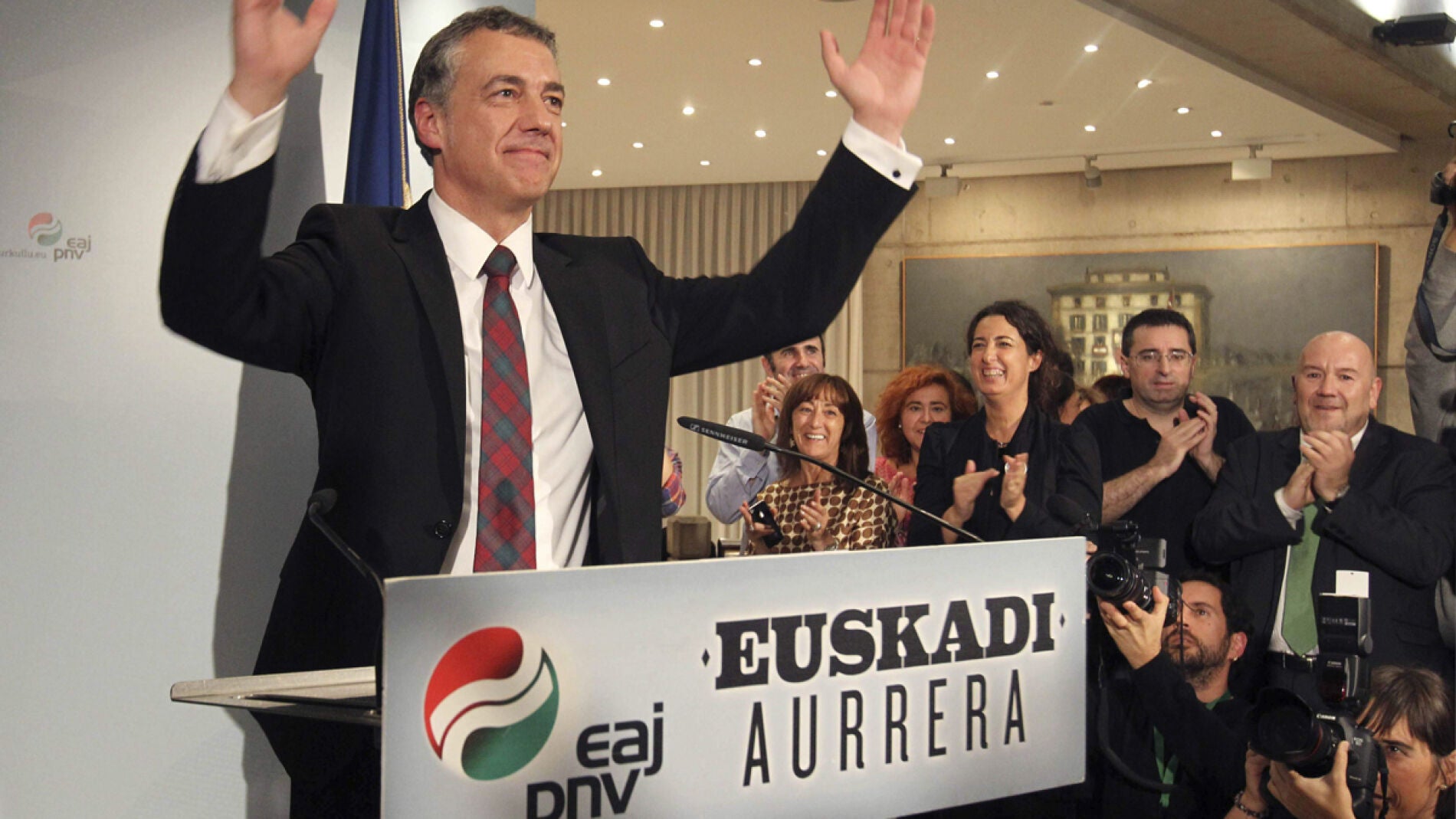 &Iacute;&ntilde;igo Urkullu, tras la victoria en las elecciones en el Pa&iacute;s Vasco