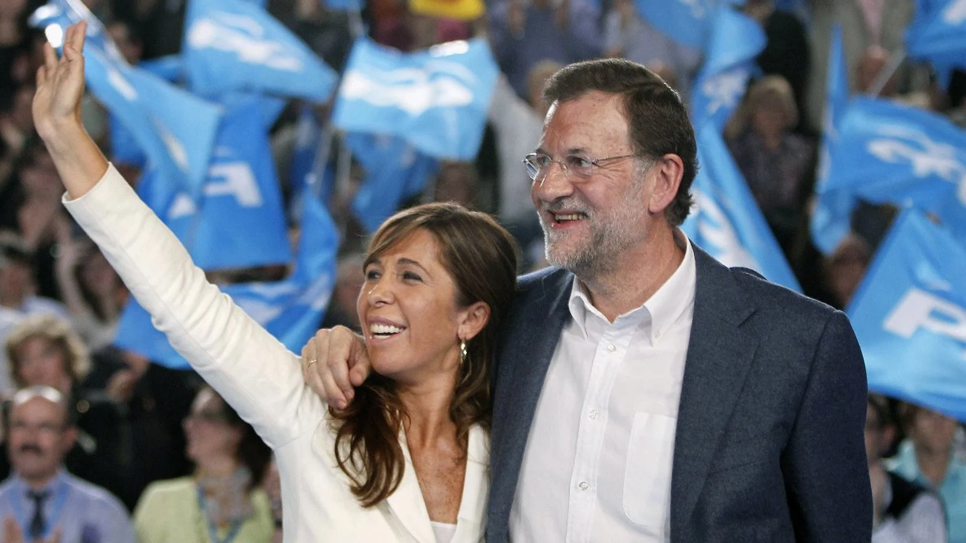 Rajoy y Sánchez-Camacho en un acto electoral