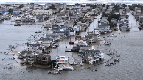 Viviendas anegadas por el agua en Nueva Jersey Viviendas anegadas por el agua en Nueva Jersey