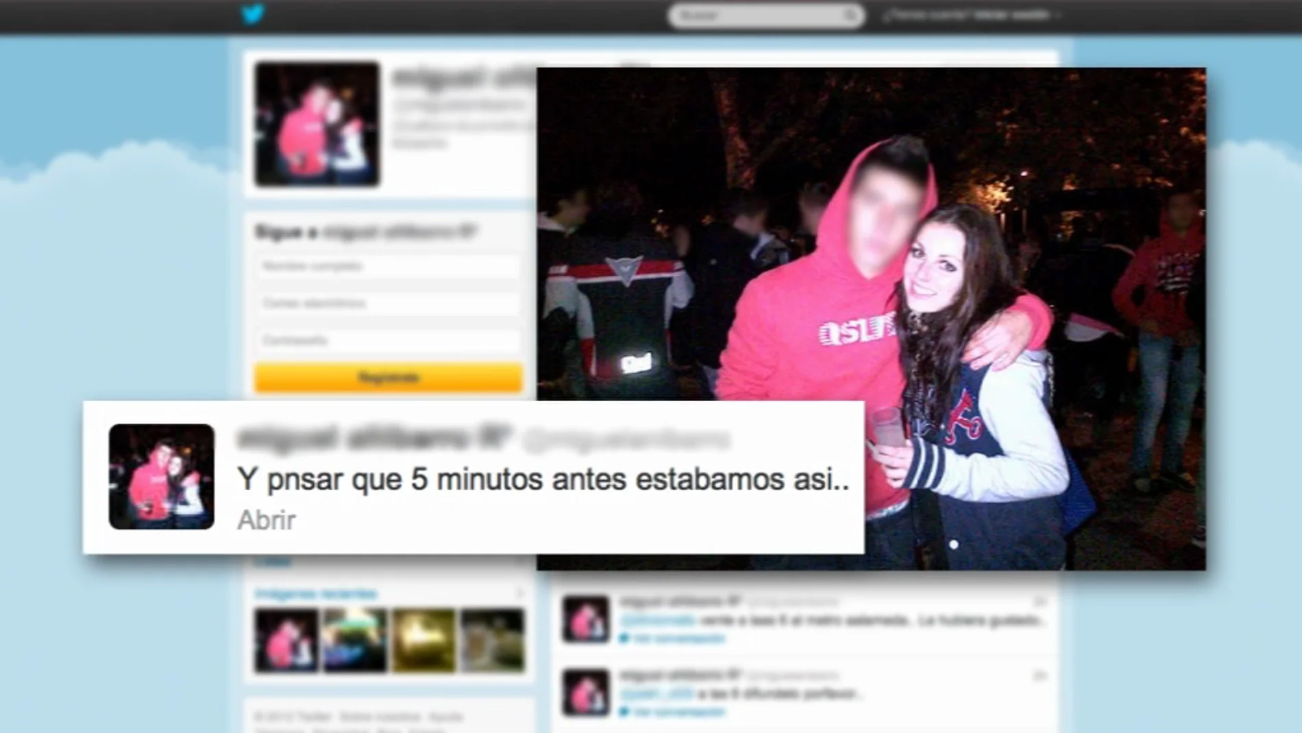 Twitter del novio de una joven fallecida en el Madrid Arena Twitter del novio de una joven fallecida en el Madrid Arena