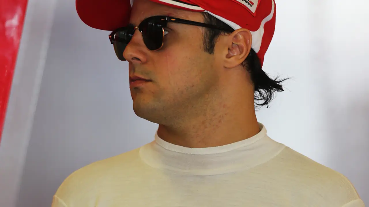 Massa, en el box de Ferrari