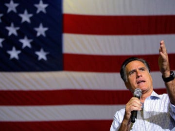 Mitt Romney durante un acto electoral