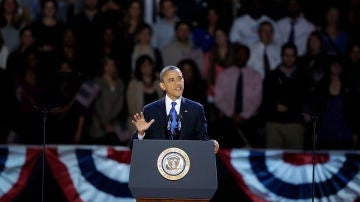 Obama en su discurso de agradecimiento