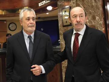 José Antonio Griñán y Alfredo Pérez Rubalcaba José Antonio Griñán y Alfredo Pérez Rubalcaba
