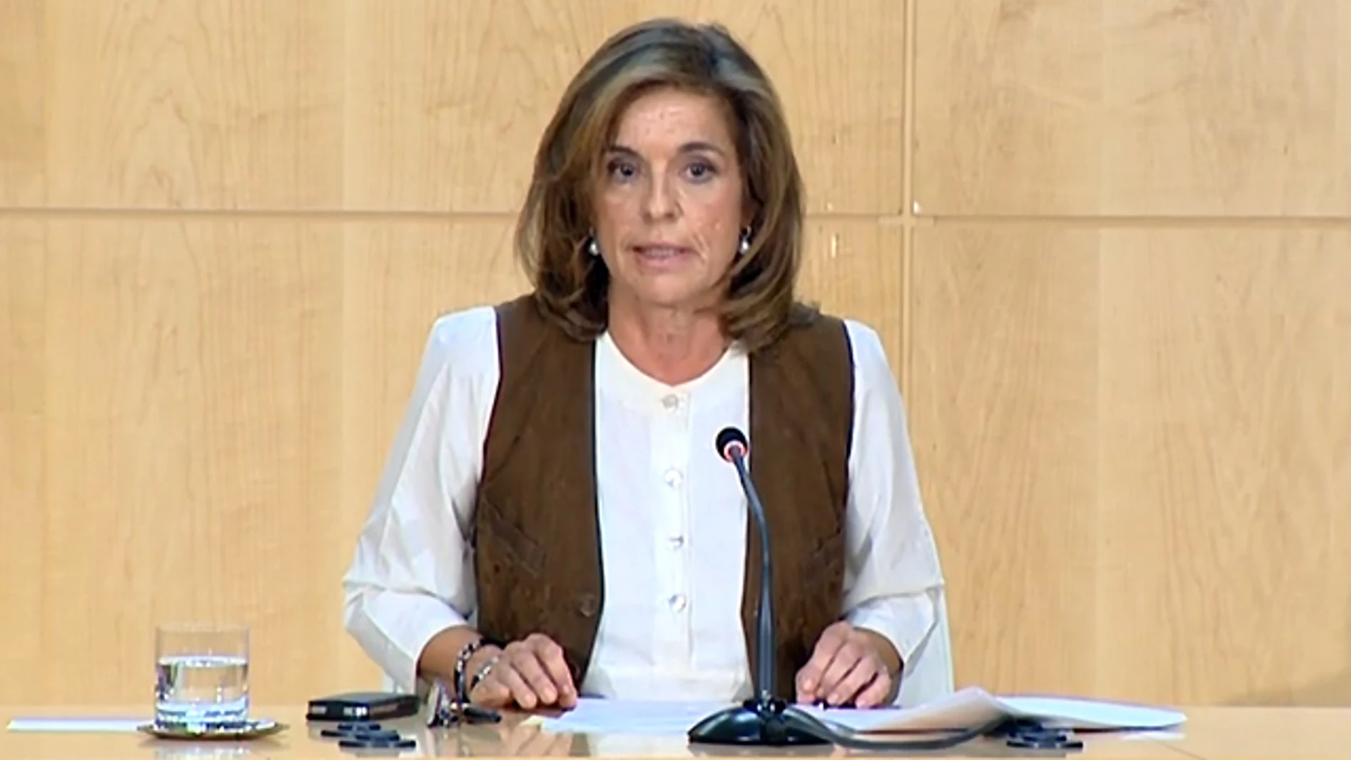 Ana Botella en rueda de prensa Ana Botella en rueda de prensa