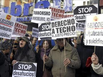 Manifestación contra los desahucios