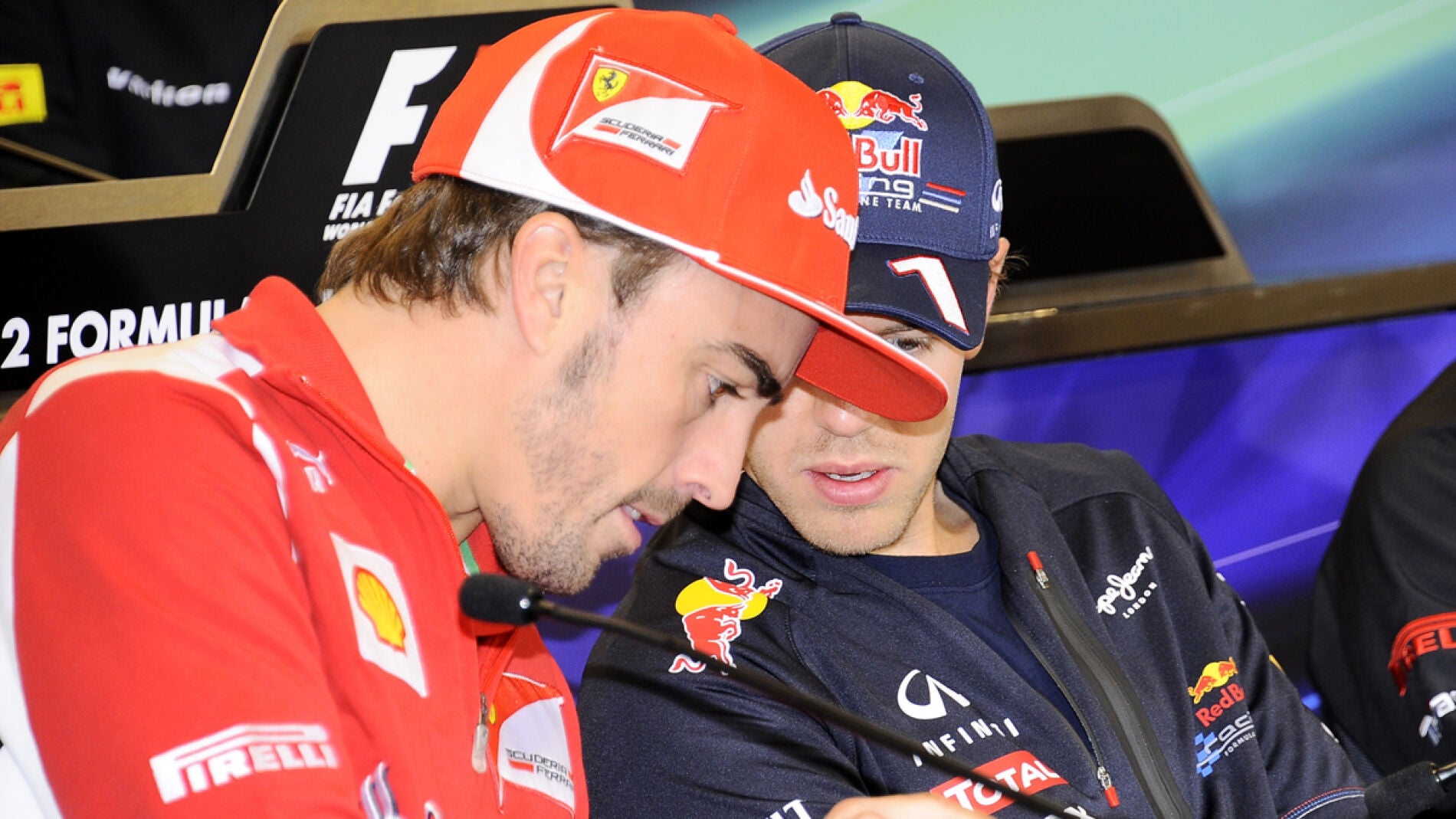 Alonso y Vettel en rueda de prensa