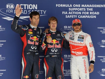 Vettel, Webber y Hamilton en Austin
