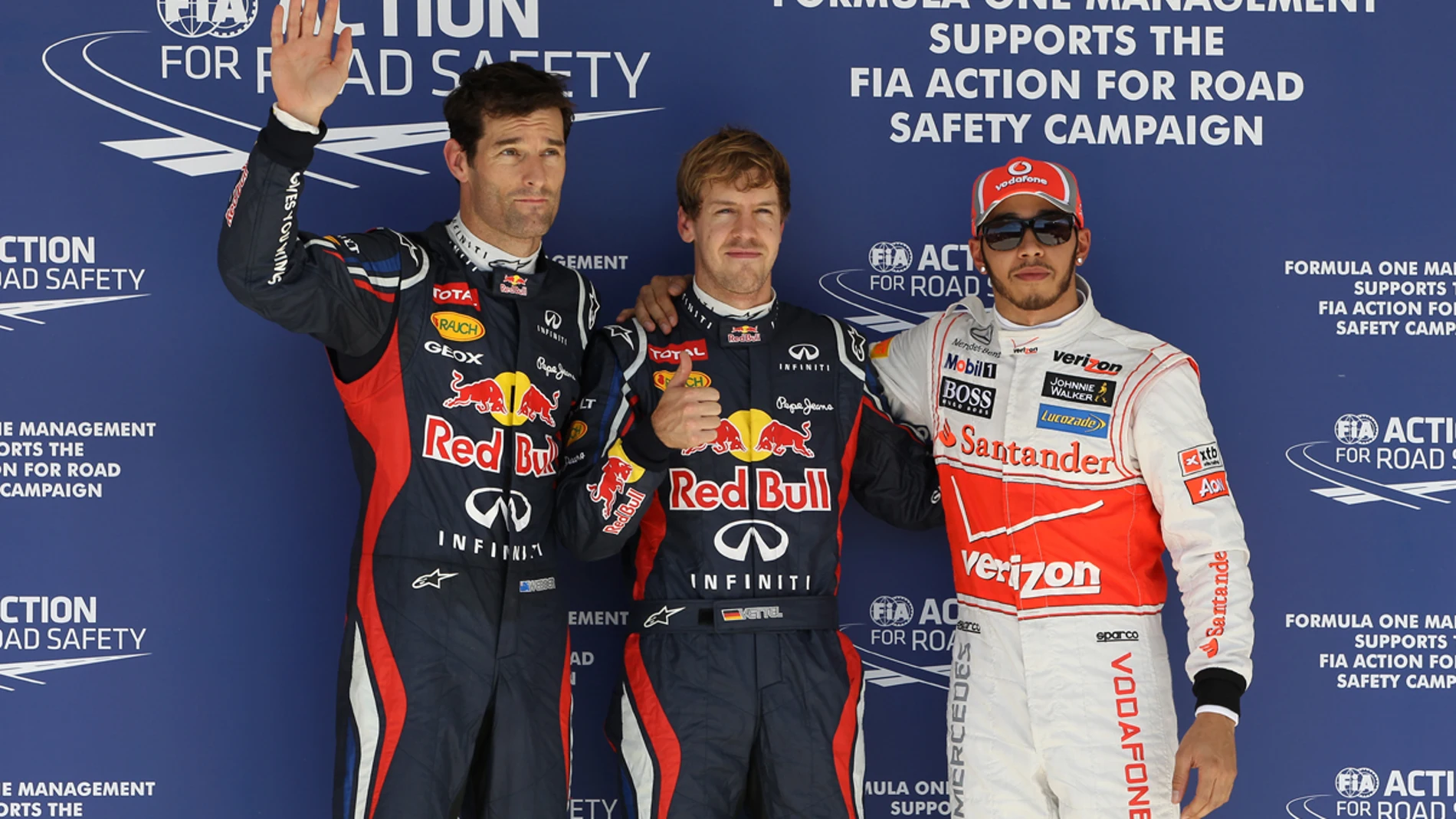 Vettel, Webber y Hamilton en Austin