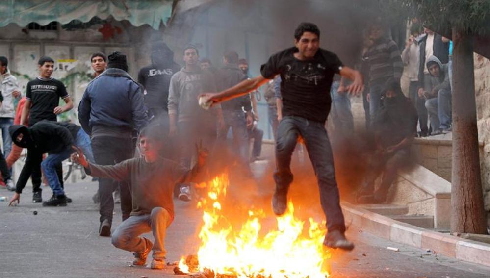 Protestas palestinas en Hebron