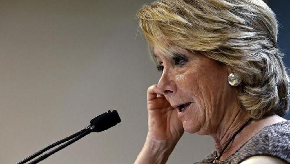Esperanza Aguirre, tras presidir el comité de dirección del PP madrileño