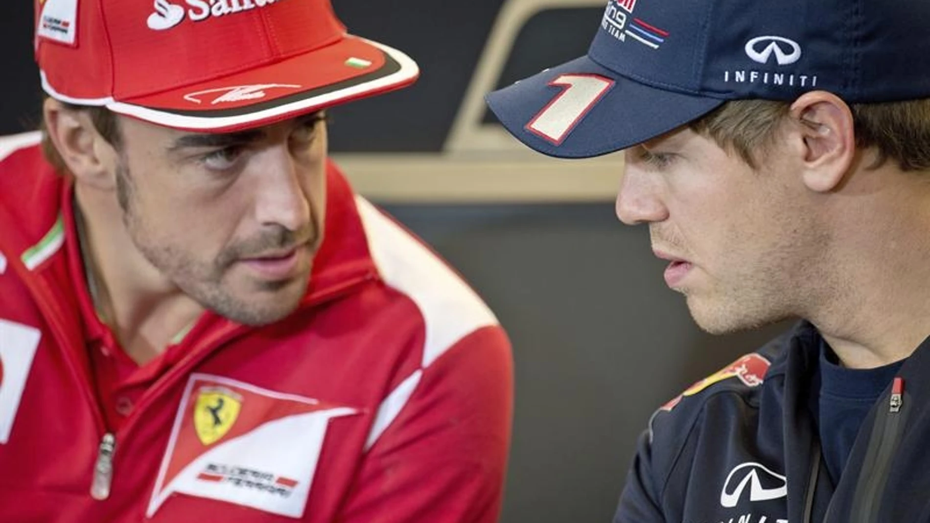 Alonso y Vettel en la rueda de prensa