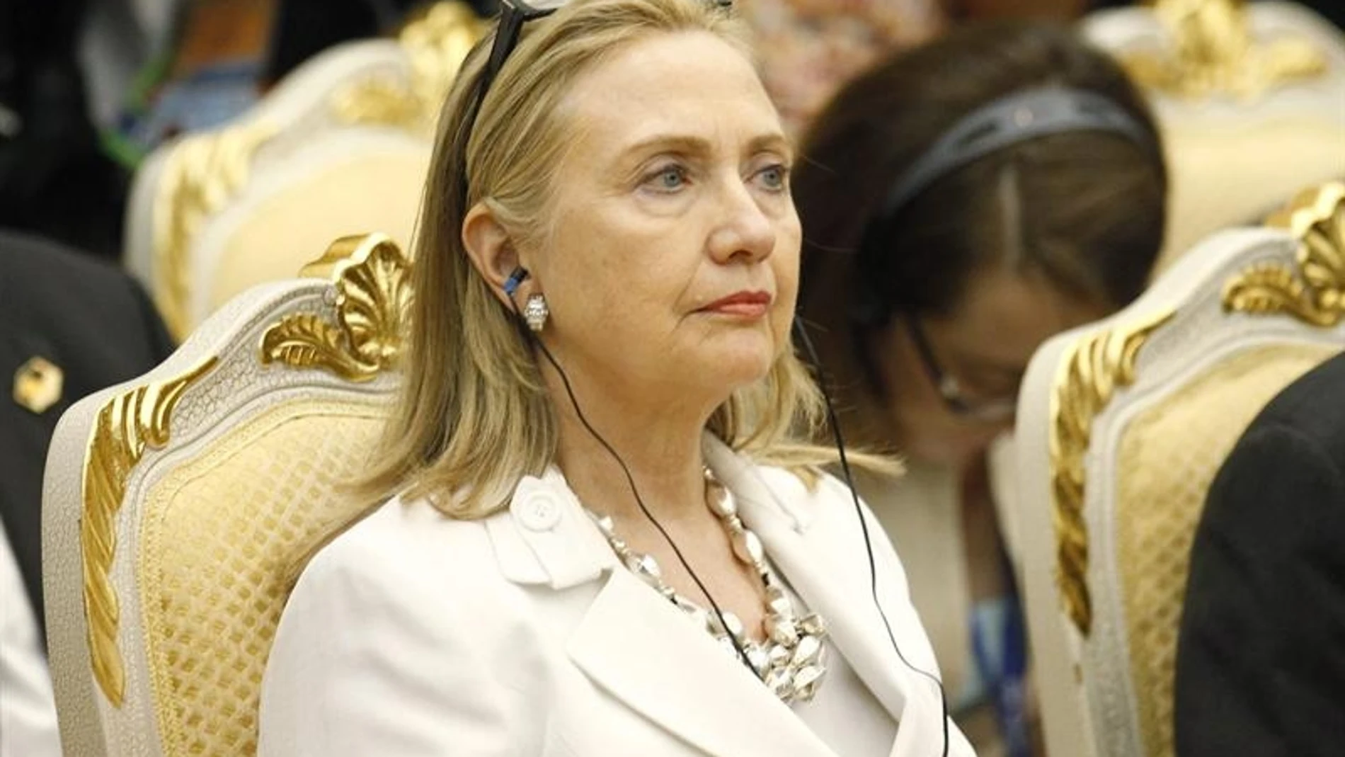 Hillary Clinton durante un acto en Camboya. Hillary Clinton durante un acto en Camboya.