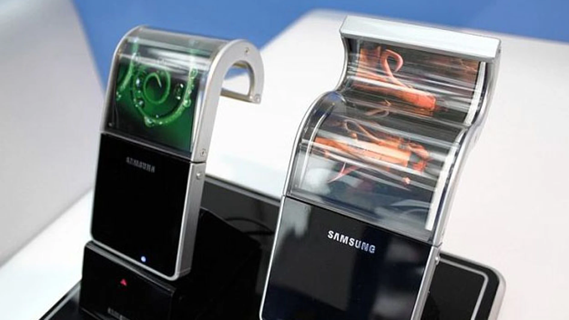 Prototipo de móvil con pantalla flexible de Samsung Prototipo de móvil con pantalla flexible de Samsung