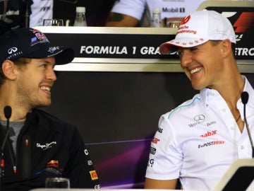 Sebastian Vettel y Michael Schumacher