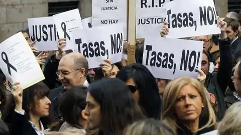 Protestas de jueces y fiscales por las tasas Protestas de jueces y fiscales por las tasas