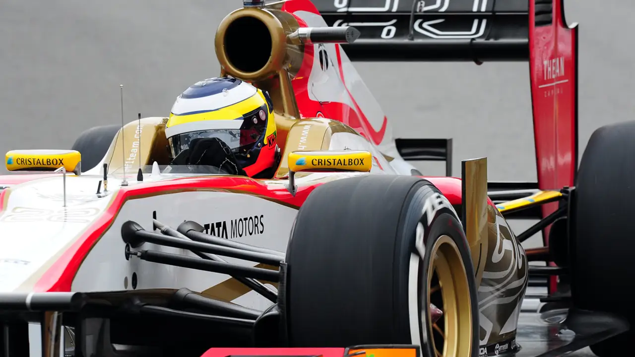 El HRT de De la Rosa, sobre Interlagos.