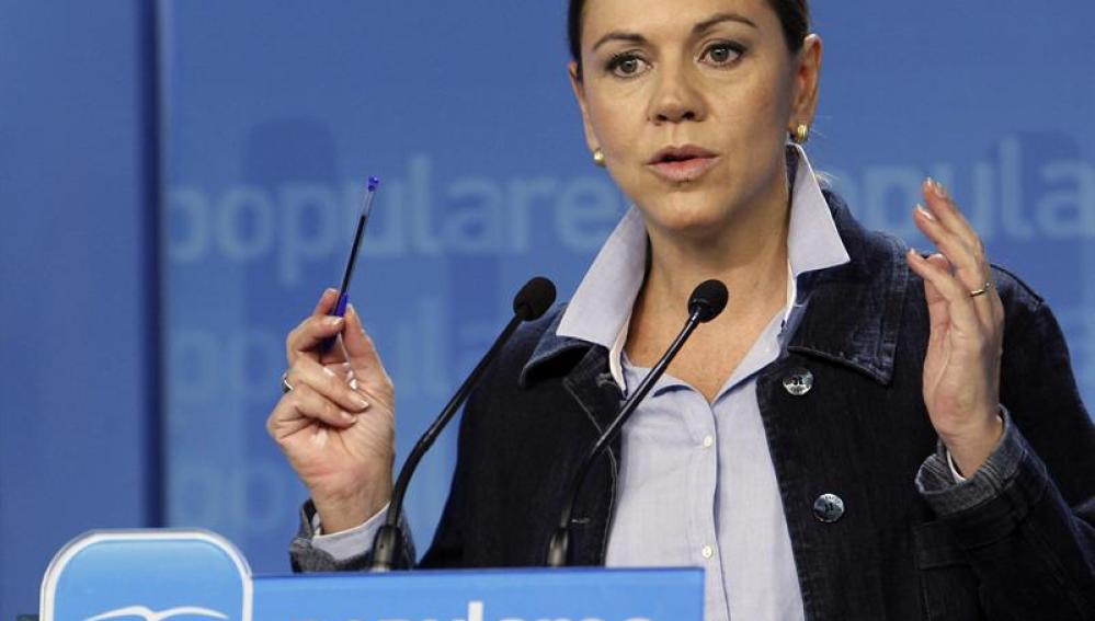 La secretaria general del Partido Popular, Maria Dolores de Cospedal