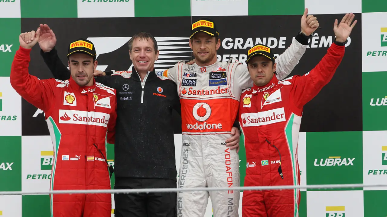 El podio del GP de Brasil 2012