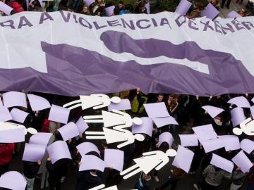 Acto contra la violencia de género en Pontevedra