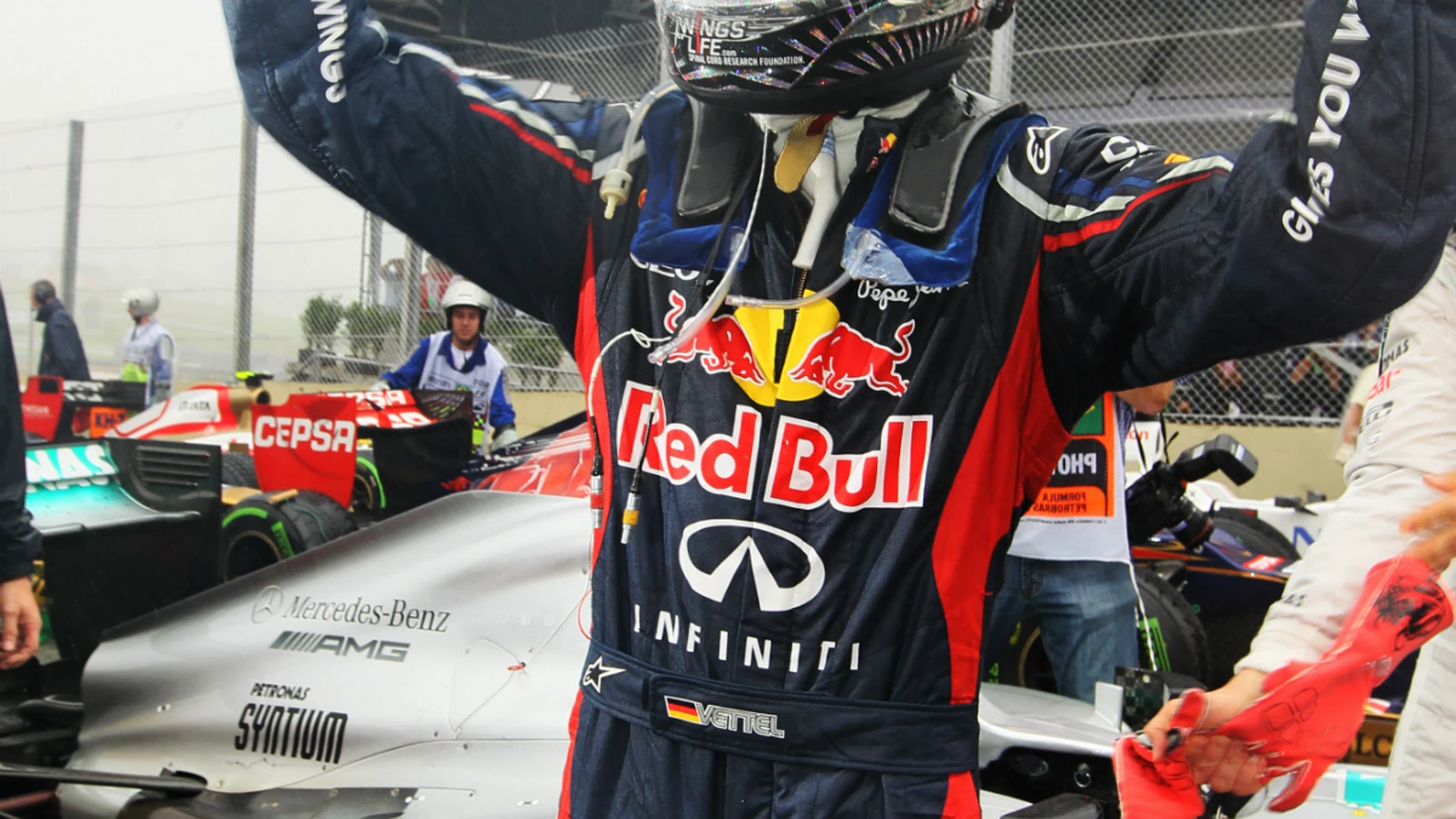 Vettel celebra su tercer título del mundo