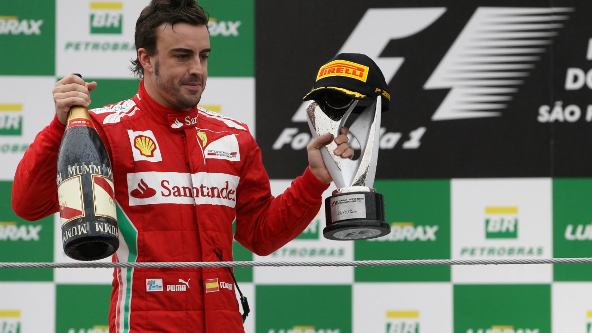 Alonso, en el podio