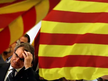 Artur Mas, en su comparecencia pública Artur Mas, en su comparecencia pública