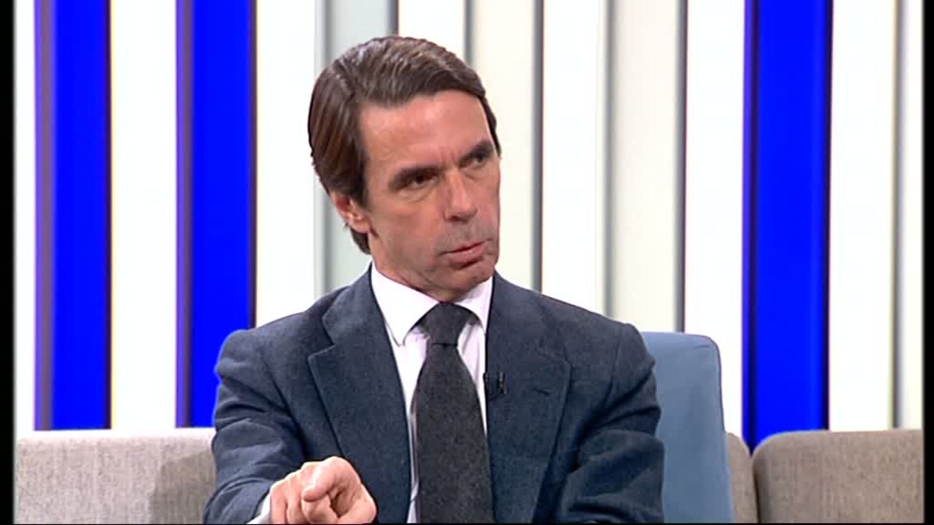 Jos&eacute; Mar&iacute;a Aznar durante su entrevista en Espejo P&uacute;blico