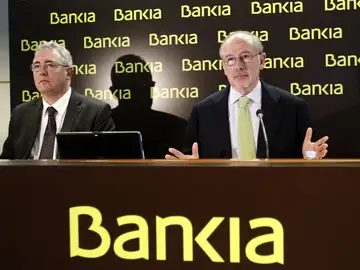 El expresidente de Bankia, Rodrigo Rato con el exconsejero delegado, Francisco Verdú El expresidente de Bankia, Rodrigo Rato con el exconsejero delegado, Francisco Verdú