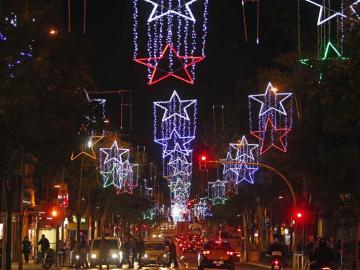 Luces de Navidad en la calle