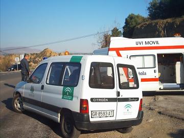 Efectivos de emergencias en Granada