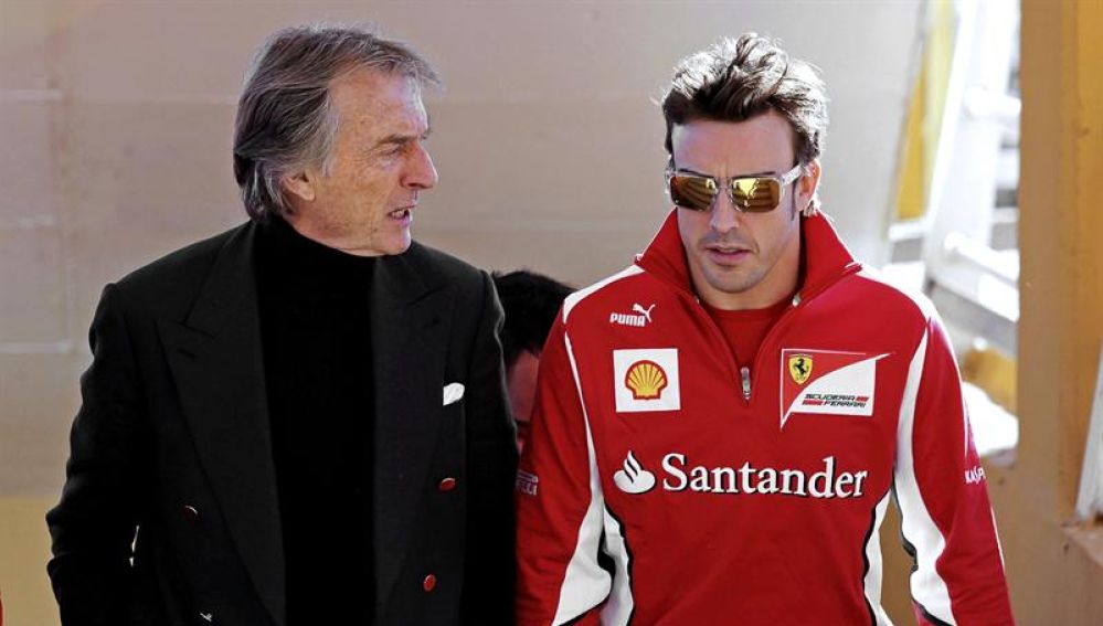 Montezemolo junto a Alonso en Cheste